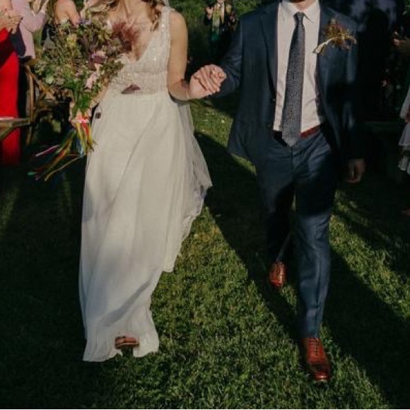 Justin Alexander A-line Wedding Dress Ivory/Nude,Tag Size 8/Street Size 4,#88003 - Picture 15 of 16